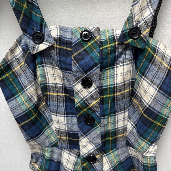 Vtg 70s “Denise Are Here!” Plaid Flannel Maxi Dress Sz 7/8 Retro Cottagecore - Picture 7 of 16